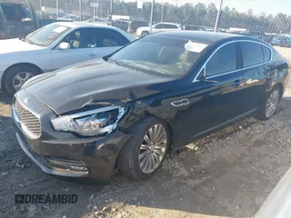 2015 Kia K900 Premium with VIN KNALU4D47F6025048, listed as a IAAI auction lot 41234546 with 122,577 mi miles. Bid and sale history available at carsss.com. Image 2.