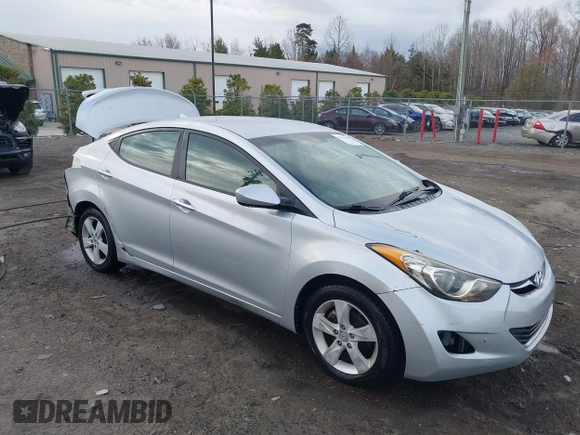 2011 Hyundai Elantra GLS with VIN 5NPDH4AE6BH038415, listed as a IAAI auction lot 41813602 with 186,039 mi miles. Bid and sale history available at carsss.com. Image 1.