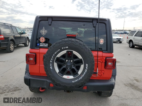 2020 Jeep Wrangler Rubicon with VIN 1C4HJXCG1LW324108, listed as a Copart auction lot 41880383 with 49,691 mi miles and . Bid and sale history available at DreamBid. Image 6.