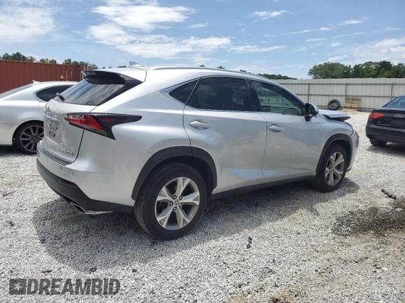 2017 Lexus NX 200t with VIN JTJYARBZXH2075835, listed as a Copart auction lot 60088455 with 87,371 mi miles and Salvage title. Bid and sale history available at DreamBid. Image 3.
