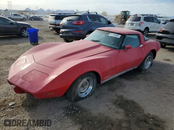 1979 Chevrolet Corvette with VIN 1Z8749S414024, listed as a Copart auction lot 51182685 with 82,688 mi miles and Clean title. Bid and sale history available at DreamBid. Image 1.