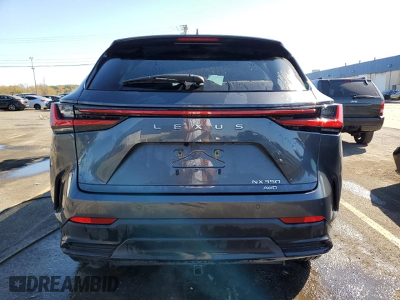 2024 Lexus NX with VIN 2T2GGCEZ7RC033708, listed as a Copart auction lot 76576974 with 9,747 mi miles and Salvage Title. Bid and sale history available at carsss.com. Image 6.