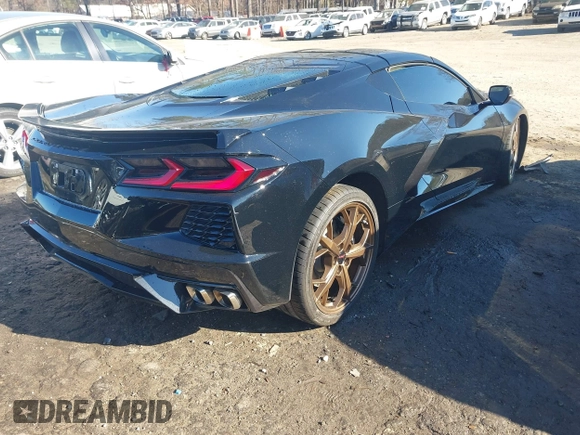 2023 Chevrolet Corvette 1LT with VIN 1G1YA2D43P5129462, listed as a IAAI auction lot 41154975 with 23,018 mi miles and . Bid and sale history available at DreamBid. Image 4.