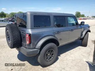 2023 Ford Bronco with VIN 1FMEE5DP6PLB66975, listed as a Copart auction lot 57536014 with 11,883 mi miles and Salvage Title. Bid and sale history available at DreamBid. Image 3.
