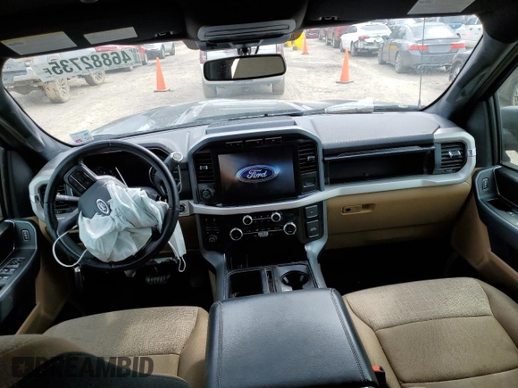 2021 Ford F-150 XL with VIN 1FTFW1E50MFA45896, listed as a Copart auction lot 46882735 with 57,041 mi miles and Salvage Title. Bid and sale history available at DreamBid. Image 8.
