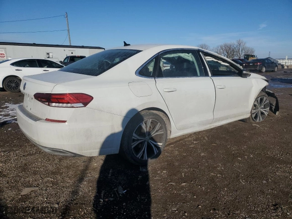 2021 Volkswagen Passat 2.0T SE with VIN 1VWSA7A39MC010387, listed as a Copart auction lot 88812115 with 43,511 mi miles and Salvage Title. Bid and sale history available at carsss.com. Image 3.