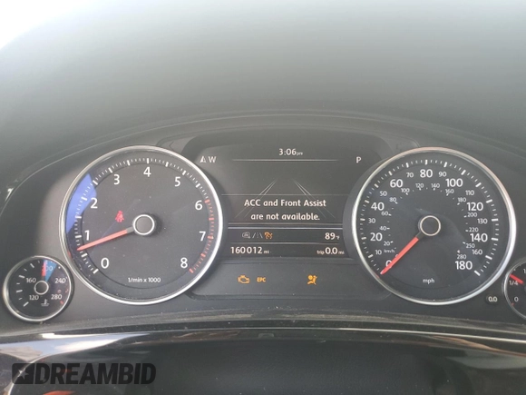 2017 Volkswagen Touareg Wolfsburg Edition with VIN WVGRF7BP6HD004806, listed as a Copart auction lot 61754565 with 160,012 mi miles and Clean title. Bid and sale history available at DreamBid. Image 9.