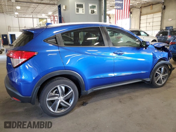 2022 Honda HR-V EX-L with VIN 3CZRU6H7XNM713020, listed as a Copart auction lot 71273494 with 53,226 mi miles and Salvage Title. Bid and sale history available at carsss.com. Image 3.