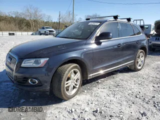 2014 Audi Q5 Premium Plus with VIN WA1LFAFP7EA088059, listed as a Copart auction lot 46394615 with 201,042 mi miles and Salvage Title. Bid and sale history available at carsss.com. Image 1.