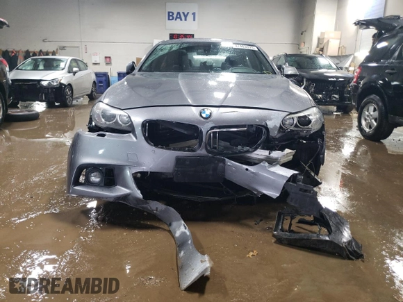 2014 BMW 5 Series 535i with VIN WBA5B1C52ED476681, listed as a Copart auction lot 47483375 with 136,611 mi miles and Salvage Title. Bid and sale history available at carsss.com. Image 5.