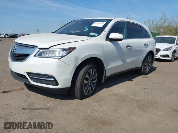 2016 Acura MDX w/Tech with VIN 5FRYD3H46GB007383, listed as a IAAI auction lot 42101738 with 150,207 mi miles. Bid and sale history available at carsss.com. Image 19.
