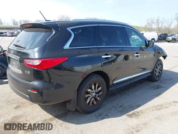 2013 Infiniti JX35 z VIN 5N1AL0MM6DC311294, wystawiony jako IAAI lot #42125611 z przebiegiem 147 216 mil mil oraz . Historia ofert i sprzedaży dostępna na DreamBid. Obrazek 4.