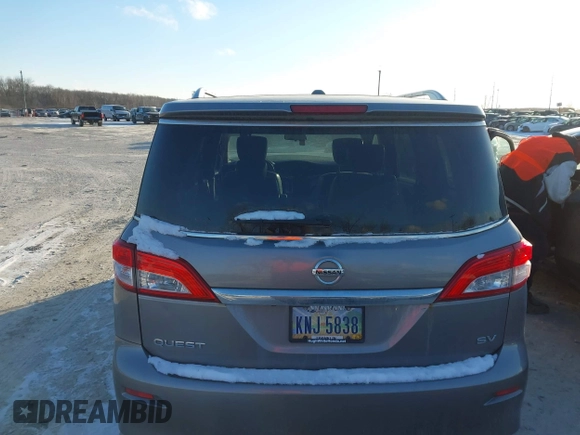2012 Nissan Quest S z VIN JN8AE2KPXC9049853, wystawiony jako IAAI lot #41377051 z przebiegiem 114 808 mil mil oraz . Historia ofert i sprzedaży dostępna na DreamBid. Obrazek 16.