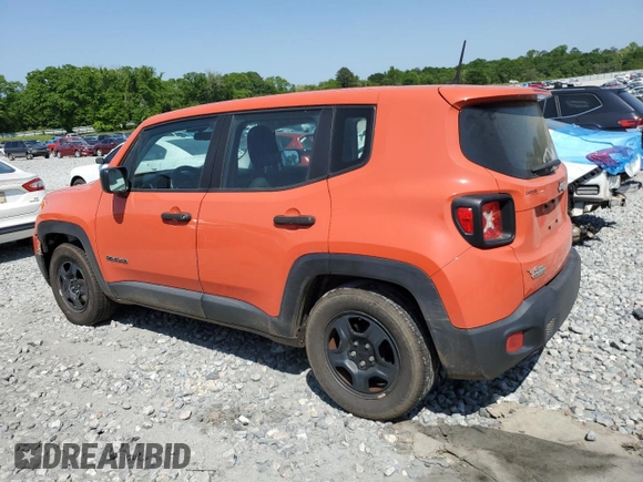 2017 Jeep Renegade Sport with VIN ZACCJAAH1HPF17141, listed as a Copart auction lot 53428695 with 133,877 mi miles and Salvage title. Bid and sale history available at DreamBid. Image 2.
