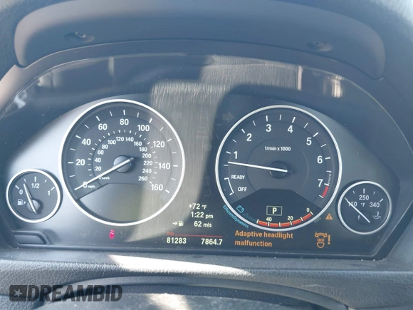 2013 BMW 3 Series 328i with VIN WBA3A5C57DF355908, listed as a IAAI auction lot 41740181 with 81,283 mi miles. Bid and sale history available at carsss.com. Image 7.