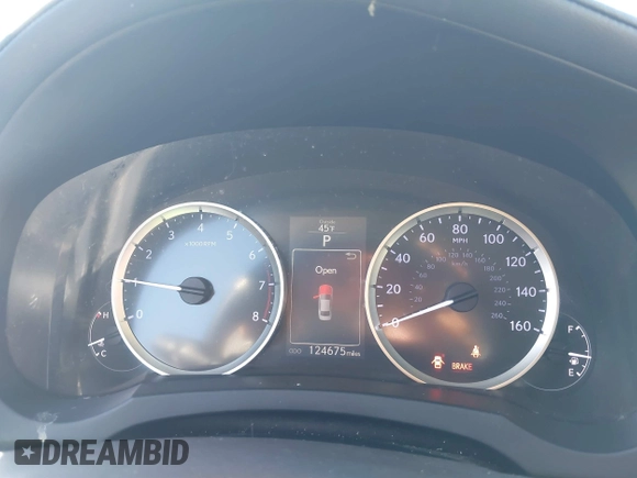 2014 Lexus IS 250 with VIN JTHCF1D24E5010861, listed as a IAAI auction lot 41686598 with 124,675 mi miles. Bid and sale history available at carsss.com. Image 7.