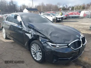2021 BMW 5 Series 540i xDrive with VIN WBA73BJ02MWX30802, listed as a IAAI auction lot 41195593 with 42,401 mi miles and . Bid and sale history available at DreamBid. Image 1.