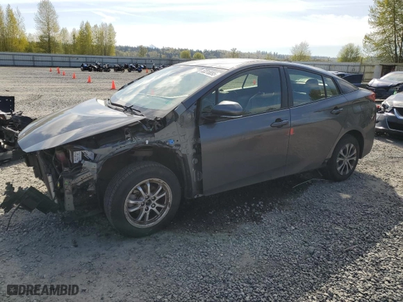 2019 Toyota Prius LE with VIN JTDL9RFU6K3005433, listed as a Copart auction lot 53310095 with 88,271 mi miles and Salvage Title. Bid and sale history available at carsss.com. Image 1.