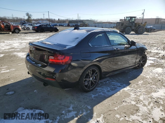 2017 BMW 2 Series M240i xDrive with VIN WBA2G3C38HV641419, listed as a Copart auction lot 46278565 with 30,907 mi miles and Salvage Title. Bid and sale history available at carsss.com. Image 3.