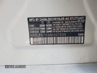 2008 Mercedes-Benz E 350 Luxury z VIN WDBUF87X38B201939, wystawiony jako IAAI lot #42442379 z przebiegiem 113 534 mil mil oraz . Historia ofert i sprzedaży dostępna na DreamBid. Obrazek 9.