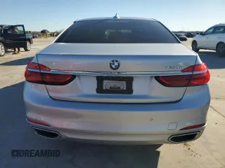 2018 BMW 7 Series 750i with VIN WBA7F0C57JGM23653, listed as a Copart auction lot 43462555 with 62,853 mi miles and Salvage Title. Bid and sale history available at carsss.com. Image 6.