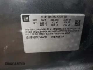 2014 Chevrolet Malibu LS with VIN 1G11B5SL9EF224285, listed as a Copart auction lot 86108674 with 230,426 mi miles and Salvage Title. Bid and sale history available at DreamBid. Image 13.