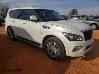 2017 Infiniti QX80 with VIN JN8AZ2NE7H9151634, listed as a Copart auction lot 82794044 with 126,549 mi miles and Salvage Title. Bid and sale history available at carsss.com. Image 4.