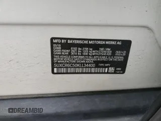 2019 BMW X5 xDrive40i with VIN 5UXCR6C50KLL34400, listed as a Copart auction lot 52299795 with 60,439 mi miles and Salvage Title. Bid and sale history available at carsss.com. Image 13.