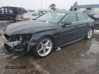 2018 Audi A5 Sportback Premium Plus with VIN WAUENCF57JA098481, listed as a Copart auction lot 38524434 with 49,740 mi miles. Bid and sale history available at carsss.com. Image 1.