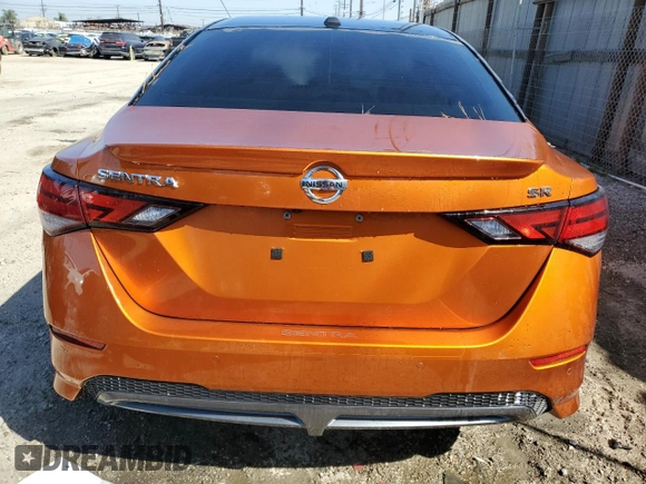 2021 Nissan Sentra SR with VIN 3N1AB8DV0MY231496, listed as a Copart auction lot 52335105 with 36,182 mi miles and Salvage Title. Bid and sale history available at carsss.com. Image 6.