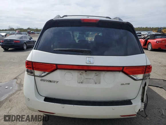 2016 Honda Odyssey Touring Elite with VIN 5FNRL5H93GB007504, listed as a Copart auction lot 51522735 with Not Provided miles and Salvage Title. Bid and sale history available at carsss.com. Image 6.