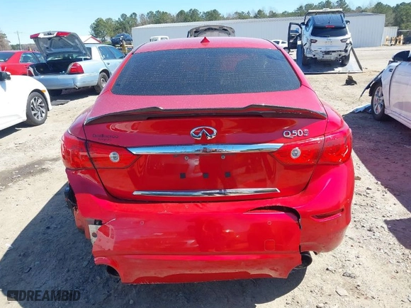 2017 Infiniti Q50 Red Sport 400 with VIN JN1FV7AP4HM850804, listed as a IAAI auction lot 41830560 with 70,161 mi miles. Bid and sale history available at carsss.com. Image 17.