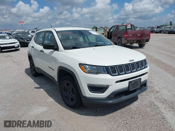 2018 Jeep Compass Sport with VIN 3C4NJCAB1JT151695, listed as a IAAI auction lot 42475636 with 77,607 mi miles and . Bid and sale history available at DreamBid. Image 1.