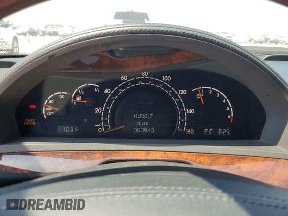 2006 Mercedes-Benz S with VIN WDBNG76J26A466072, listed as a Copart auction lot 64801735 with 83,943 mi miles and Clean title. Bid and sale history available at DreamBid. Image 9.