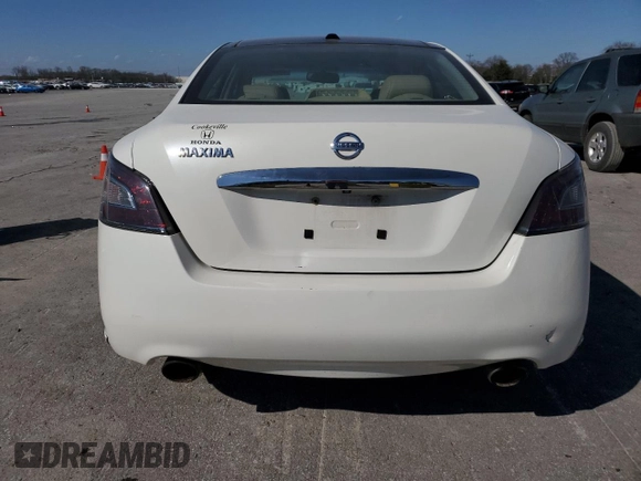 2012 Nissan Maxima SV with VIN 1N4AA5AP8CC864023, listed as a Copart auction lot 49974385 with 266,031 mi miles and Salvage title. Bid and sale history available at DreamBid. Image 6.