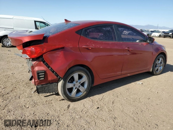 2012 Hyundai Elantra GLS z VIN KMHDH4AE9CU390942, wystawiony jako Copart lot #59723155 z przebiegiem 134 173 mil mil oraz Szkoda całkowita • Salvage title. Historia ofert i sprzedaży dostępna na DreamBid. Obrazek 3.