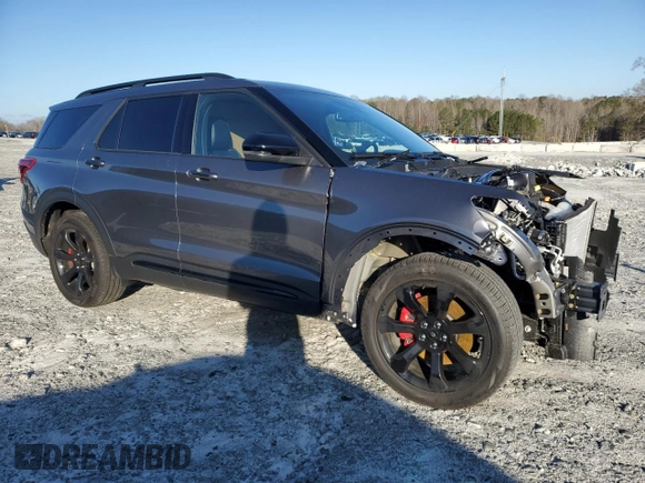 2023 Ford Explorer ST with VIN 1FM5K8GCXPGB80518, listed as a Copart auction lot 49319805 with 4,171 mi miles and Salvage Title. Bid and sale history available at carsss.com. Image 4.