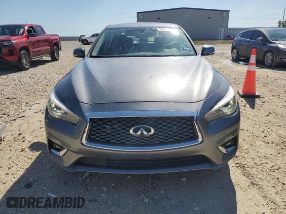 2021 Infiniti Q50 Luxe with VIN JN1EV7BP5MM702973, listed as a Copart auction lot 53355165 with 54,114 mi miles and Clean title. Bid and sale history available at DreamBid. Image 5.
