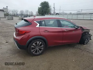 2017 Infiniti QX30 Luxury with VIN SJKCH5CR4HA035947, listed as a Copart auction lot 46508454 with 96,555 mi miles and Salvage Title. Bid and sale history available at carsss.com. Image 3.