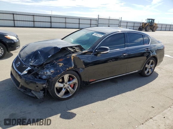 2008 Lexus GS 350 with VIN JTHBE96SX80039745, listed as a Copart auction lot 46442225 with 202,974 mi miles and Salvage Title. Bid and sale history available at carsss.com. Image 1.