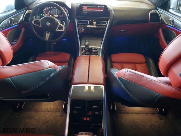2020 BMW 8 Series M850i with VIN WBAGV8C07LCD40839, listed as a Copart auction lot 87046124 with 41,880 mi miles and Salvage Title. Bid and sale history available at carsss.com. Image 8.