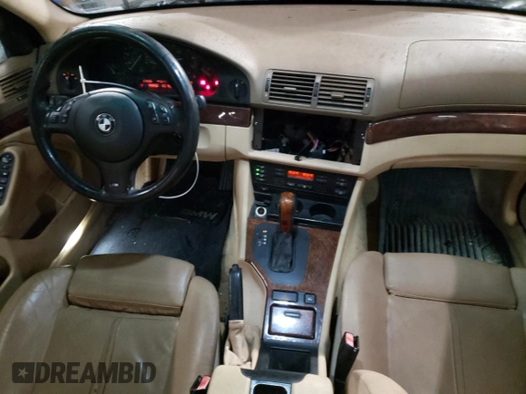 2003 BMW 5 Series 525iAT with VIN WBADS43443GE11057, listed as a Copart auction lot 44243155 with 174,926 mi miles and Salvage Title. Bid and sale history available at carsss.com. Image 8.