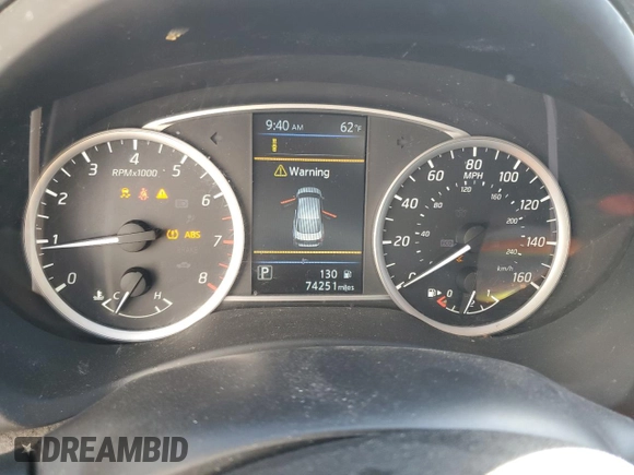 2019 Nissan Sentra SV with VIN 3N1AB7AP1KY400356, listed as a Copart auction lot 82447884 with 74,251 mi miles and Salvage Title. Bid and sale history available at DreamBid. Image 9.