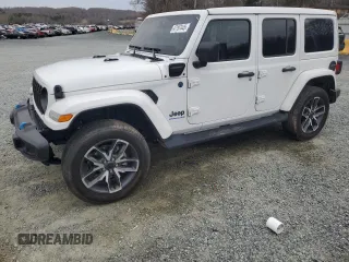 2024 Jeep Wrangler Sport S with VIN 1C4RJXN66RW218254, listed as a Copart auction lot 47197445 with 15,178 mi miles and Salvage title. Bid and sale history available at DreamBid. Image 1.