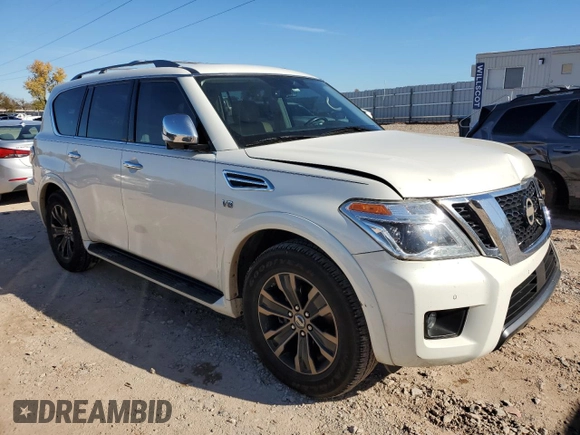 2020 Nissan Armada Platinum with VIN JN8AY2NF0L9360461, listed as a Copart auction lot 81579324 with 129,982 mi miles and Salvage Title. Bid and sale history available at carsss.com. Image 4.