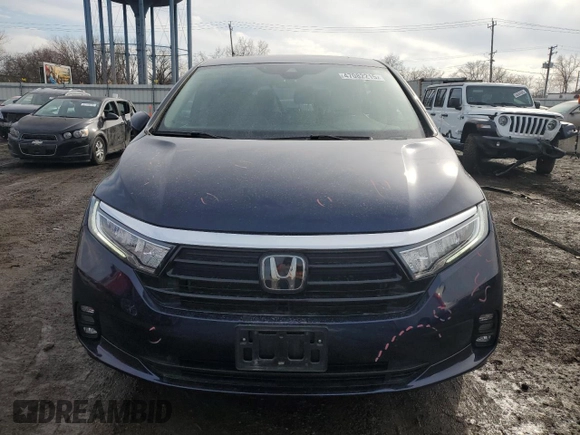 2022 Honda Odyssey EX-L with VIN 5FNRL6H71NB021161, listed as a Copart auction lot 47082215 with 63,510 mi miles and Salvage Title. Bid and sale history available at DreamBid. Image 5.