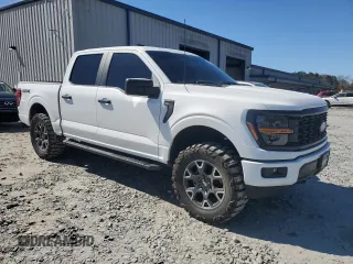 2024 Ford F-150 STX with VIN 1FTFW2L59RKE14875, listed as a Copart auction lot 46868435 with 7,777 mi miles and Salvage Title. Bid and sale history available at carsss.com. Image 4.