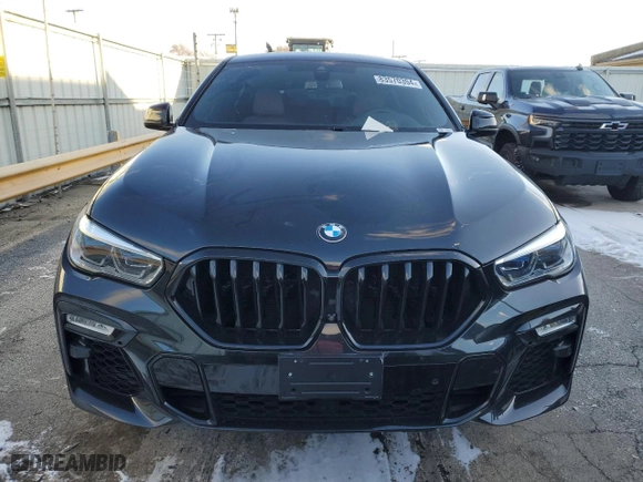 2021 BMW X6 xDrive40i with VIN 5UXCY6C08M9H60118, listed as a Copart auction lot 83570394 with 0 mi miles and Salvage Title. Bid and sale history available at carsss.com. Image 5.