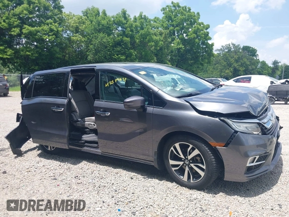 2018 Honda Odyssey Elite with VIN 5FNRL6H95JB087952, listed as a IAAI auction lot 42579817 with 96,577 mi miles and . Bid and sale history available at DreamBid. Image 14.