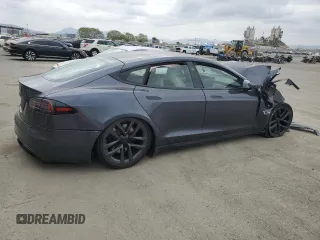 2022 Tesla Model S with VIN 5YJSA1E5XNF474238, listed as a Copart auction lot 54220115 with Not provided miles and Salvage title. Bid and sale history available at DreamBid. Image 3.